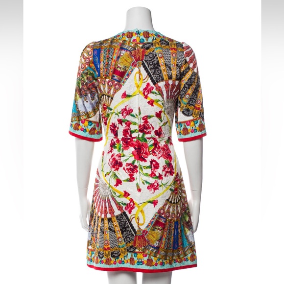 Dolce & Gabbana Printed Mini Dress Floral Size 38 - Picture 3 of 6